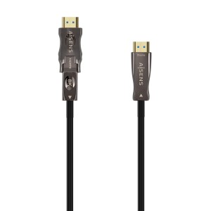 CABLE HDMI AISENS V2.1 OPTICO ACTIVO AOC DESMONTABLE 8K60HZ M M 15M NEGRO