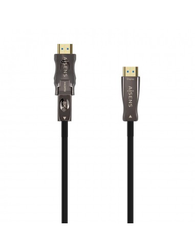 CABLE HDMI AISENS V2.1 OPTICO ACTIVO AOC DESMONTABLE 8K60HZ M M 15M NEGRO