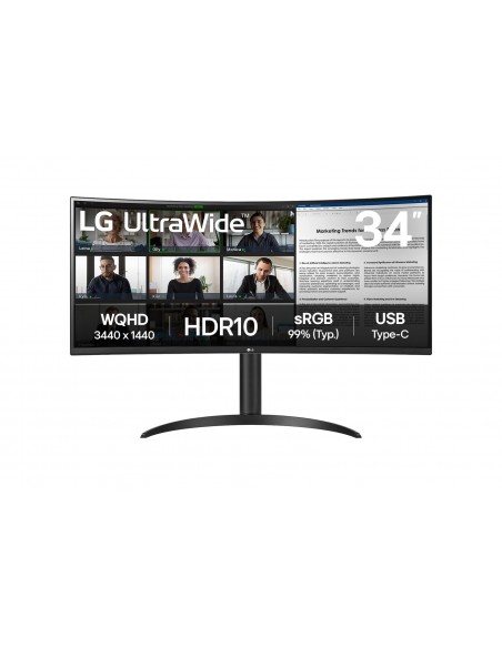 MONITOR CURVO LG ULTRAWIDE 34" QHD HDMI DP