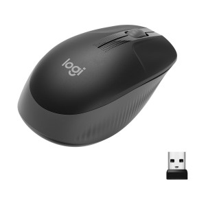 RATON LOGITECH M190 INALAMBRICO NEGRO GRIS 2
