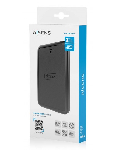 CAJA EXTERNA AISENS 2.5 9.5MM SATA A USB 3.0 USB3.1 GEN1 NEGRA CAJA EXTERNA AISENS 2.5 9.5MM SATA A USB 3.0 USB3.1 GEN1 NEGRA