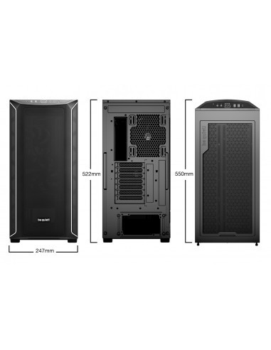 CAJA BEQUIET SHADOW BASE 800 DX BLACK ATX 1XUSB3.2 SIN FUENTE