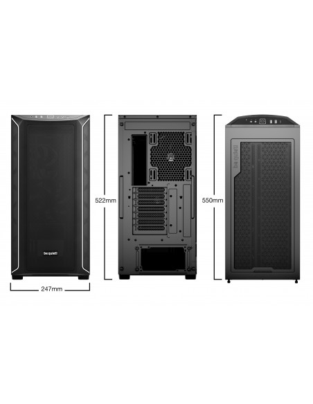 CAJA BEQUIET SHADOW BASE 800 DX BLACK ATX 1XUSB3.2 SIN FUENTE