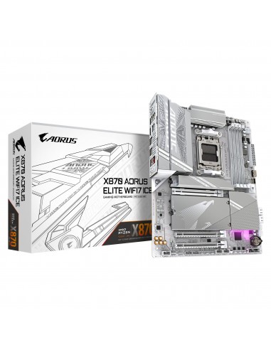 PLACA BASE GIGABYTE X870 A ELITE WF7 ICE G10 AM5 ATX 4XDDR5