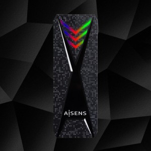 CAJA EXTERNA AISENS M.2 NGFF RGB GAMING ASM2-RGB013B NVMe A USB3.2 GEN2 NEGRA 2