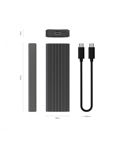 CAJA EXTERNA AISENS M.2 NGFF ASM2-023GR NVMe A USB3.2 GEN2 GRIS