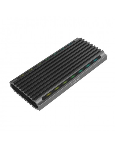 CAJA EXTERNA AISENS M.2 RGB GAMING SATA NVME A USB3.1 GEN2 GRIS