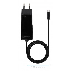 CARGADOR TOOQ PORTATIL GAN USB-C PD 90W CUBICO NEGRO 2