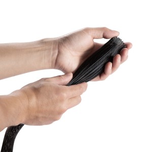 ORGANIZADOR CABLES AISENS POLIESTER 20MM NEGRO 1mt 2