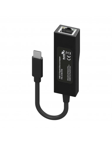 CONVERSOR AISENS USB3.1 GEN1 USB-C A ETHERNET GIGABIT NEGRO 11CM