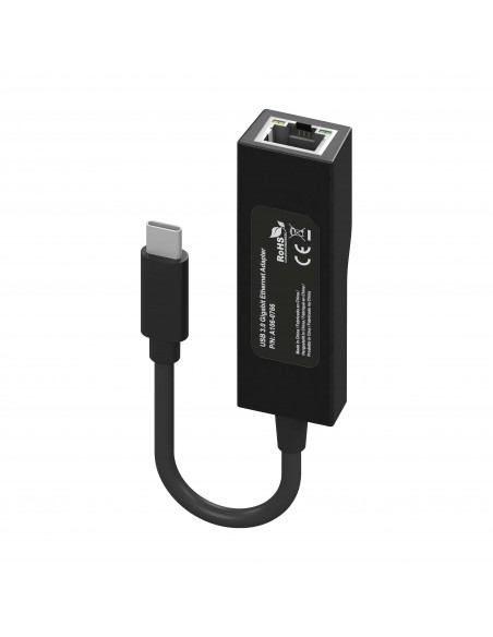 CONVERSOR AISENS USB3.1 GEN1 USB-C A ETHERNET GIGABIT NEGRO 11CM