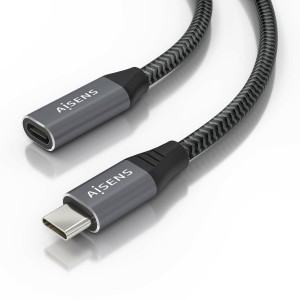 CABLE AISENS USB 3.2 GEN2X2 ALU 20GBPS 8K30 5A 100W USB-C M H 2.0M