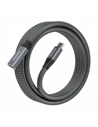 CABLE AISENS USB 3.2 GEN2X2 ALU 20GBPS 8K30 5A 100W USB-C M H 2.0M