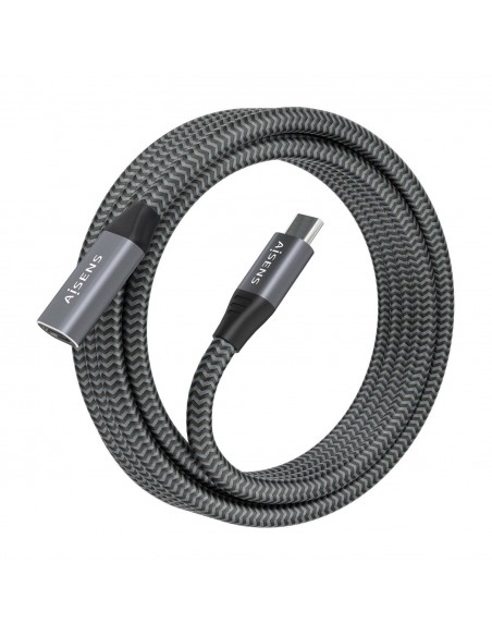 CABLE AISENS USB 3.2 GEN2X2 ALU 20GBPS 8K30 5A 100W USB-C M H 2.0M