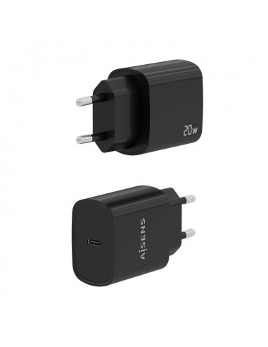 CARGADOR AISENS USB-C PD3.0 1 PUERTO 1XUSB-C 20W NEGRO