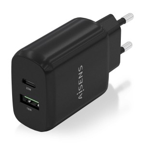 CARGADOR AISENS 25W 1XUSB-C PD3.0 1XUSB-A QC3.0 NEGRO 2