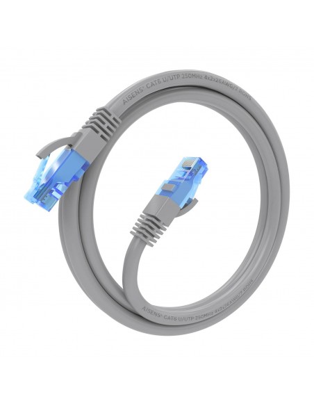 CABLE RED AISENS LATIGUILLO RJ45 CAT.6 UTP AWG26 CCA GRIS 1.0M