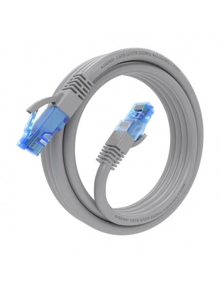 CABLE RED AISENS LATIGUILLO RJ45 CAT.6 UTP AWG26 CCA GRIS 3.0M