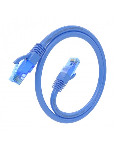 CABLE RED AISENS LATIGUILLO RJ45 CAT.6 UTP AWG26 CCA AZUL 30CM