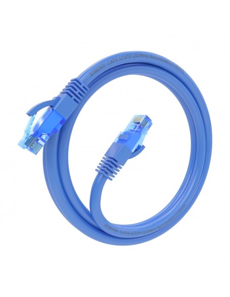 CABLE RED AISENS LATIGUILLO RJ45 CAT.6 UTP AWG26 CCA AZUL 1.0M