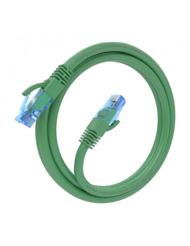 CABLE RED AISENS LATIGUILLO RJ45 CAT.6 UTP AWG26 CCA VERDE 1.0M