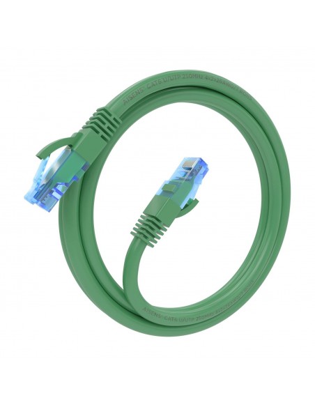 CABLE RED AISENS LATIGUILLO RJ45 CAT.6 UTP AWG26 CCA VERDE 1.0M