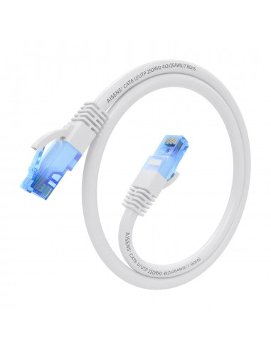 CABLE RED AISENS LATIGUILLO RJ45 CAT.6 UTP AWG26 CCA BLANCO 25CM