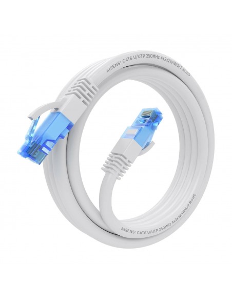 CABLE RED AISENS LATIGUILLO RJ45 CAT.6 UTP AWG26 CCA BLANCO 2.0M