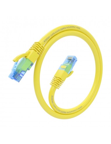 CABLE RED AISENS LATIGUILLO RJ45 CAT.6 UTP AWG26 CCA AMARILLO 30CM