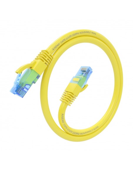 CABLE RED AISENS LATIGUILLO RJ45 CAT.6 UTP AWG26 CCA AMARILLO 30CM