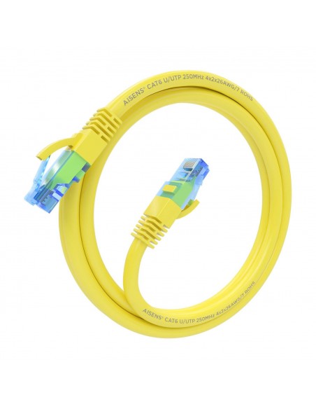 CABLE RED AISENS LATIGUILLO RJ45 CAT.6 UTP AWG26 CCA AMARILLO 1.0M