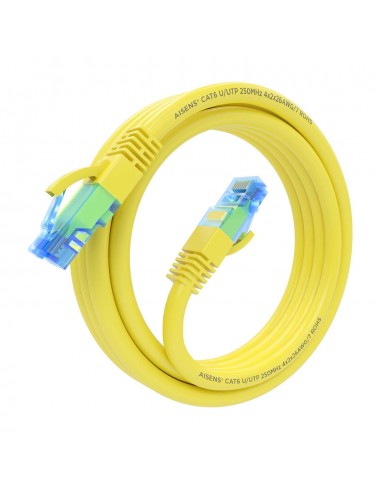 CABLE RED AISENS LATIGUILLO RJ45 CAT.6 UTP AWG26 CCA AMARILLO 2.0M