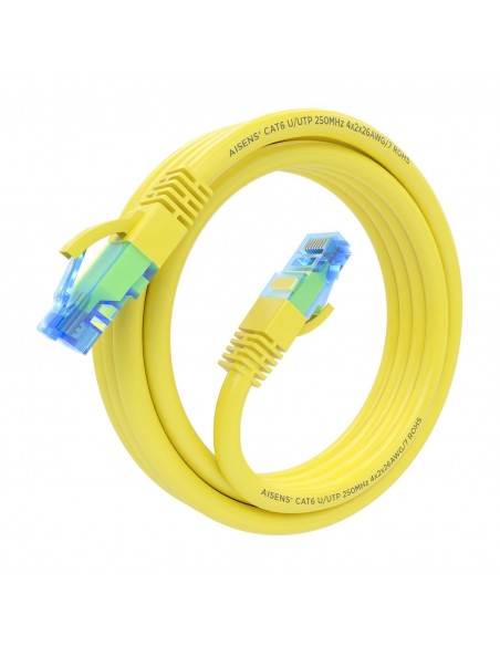 CABLE RED AISENS LATIGUILLO RJ45 CAT.6 UTP AWG26 CCA AMARILLO 3.0M