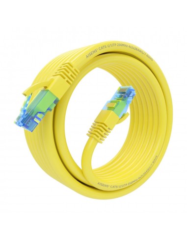 CABLE RED AISENS LATIGUILLO RJ45 CAT.6 UTP AWG26 CCA AMARILLO 5.0M
