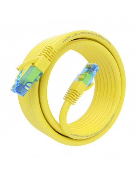 CABLE RED AISENS LATIGUILLO RJ45 CAT.6 UTP AWG26 CCA AMARILLO 5.0M