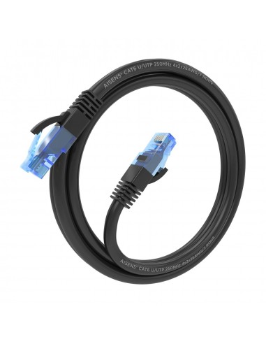 CABLE RED AISENS LATIGUILLO RJ45 CAT.6 UTP AWG26 CCA NEGRO 1.5M