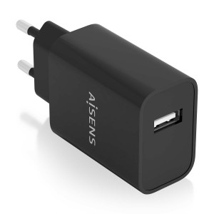 CARGADOR AISENS USB 10W ALTA EFICIENCIA 5V 2A NEGRO