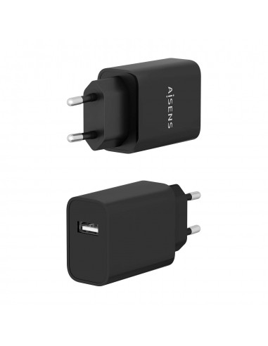CARGADOR AISENS USB 10W ALTA EFICIENCIA 5V 2A NEGRO