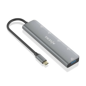 HUB AISENS USB 3.2 GEN1 USB-C M-USB-C PD100W H-USB-C H-3XUSB-A H