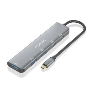 HUB AISENS USB 3.2 GEN1 USB-C M-USB-C PD100W H-USB-C H-3XUSB-A H 2