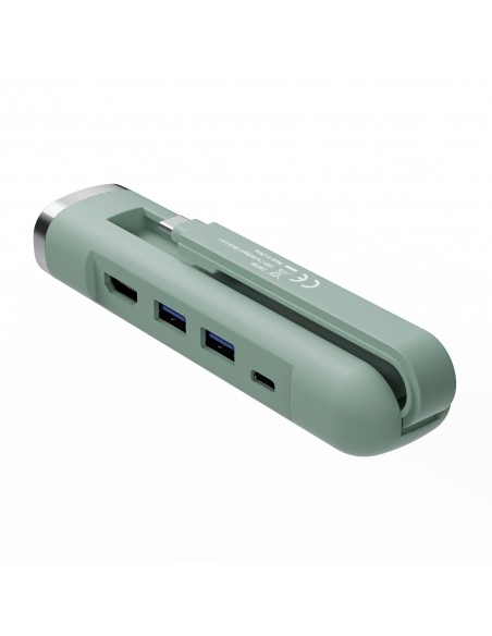 HUB EWENT USB-C Y USB-A MULTIPORT DOCK 5-1 HDMI VERDE