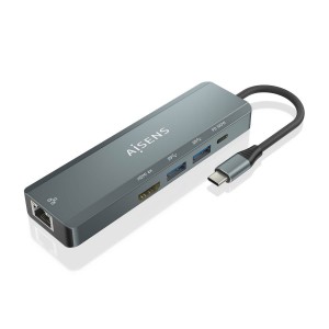 HUB AISENS 5 EN 1 USB-C A 1XHDMI 1XRJ45 2XUSB 1XPD 15CM 2