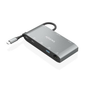 USB-C DOCK AISENS 8 EN 1 HDMI VGA RJ45 2XUSB-A 2XUSB-C 5G USB-C PD 2