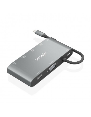 USB-C DOCK AISENS 8 EN 1 HDMI VGA RJ45 2XUSB-A 2XUSB-C 5G USB-C PD