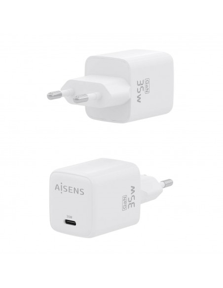 CARGADOR AISENS GAN 35W 1XUSB-C PD3.0 QC4.0 BLANCO