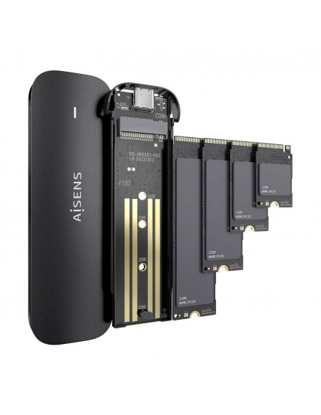 CAJA EXTERNA AISENS M.2 (NGFF) ASM2-024B NVME A USB3.2 GEN2 NEGRA
