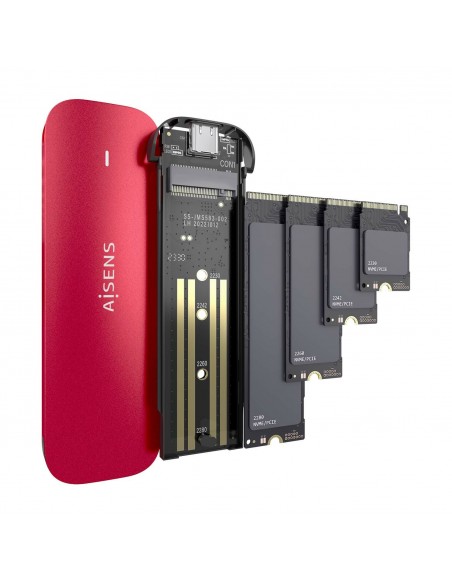 CAJA EXTERNA AISENS M.2 (NGFF) ASM2-027RED NVME A USB3.2 GEN2 ROJO