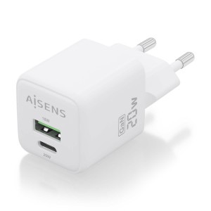 CARGADOR AISENS GAN 20W 1XUSB-C PD3.0 QC4.0 1XUSB-A QC3.0 BLANCO 2