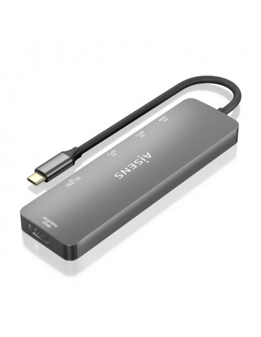 USB-C DOCK AISENS 6 EN 1 USB-C A 1XHDMI 2XUSB-A 1XUSB-C PD 100W 15CM