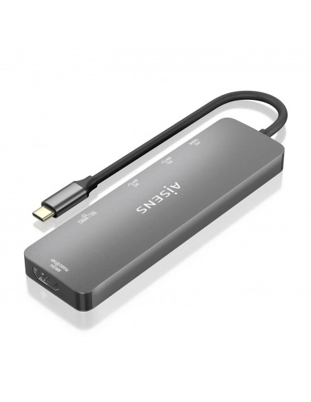 USB-C DOCK AISENS 6 EN 1 USB-C A 1XHDMI 2XUSB-A 1XUSB-C PD 100W 15CM